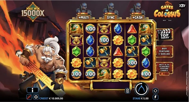 Gates of Colossus MultiChase - main screen with 6x5 reels